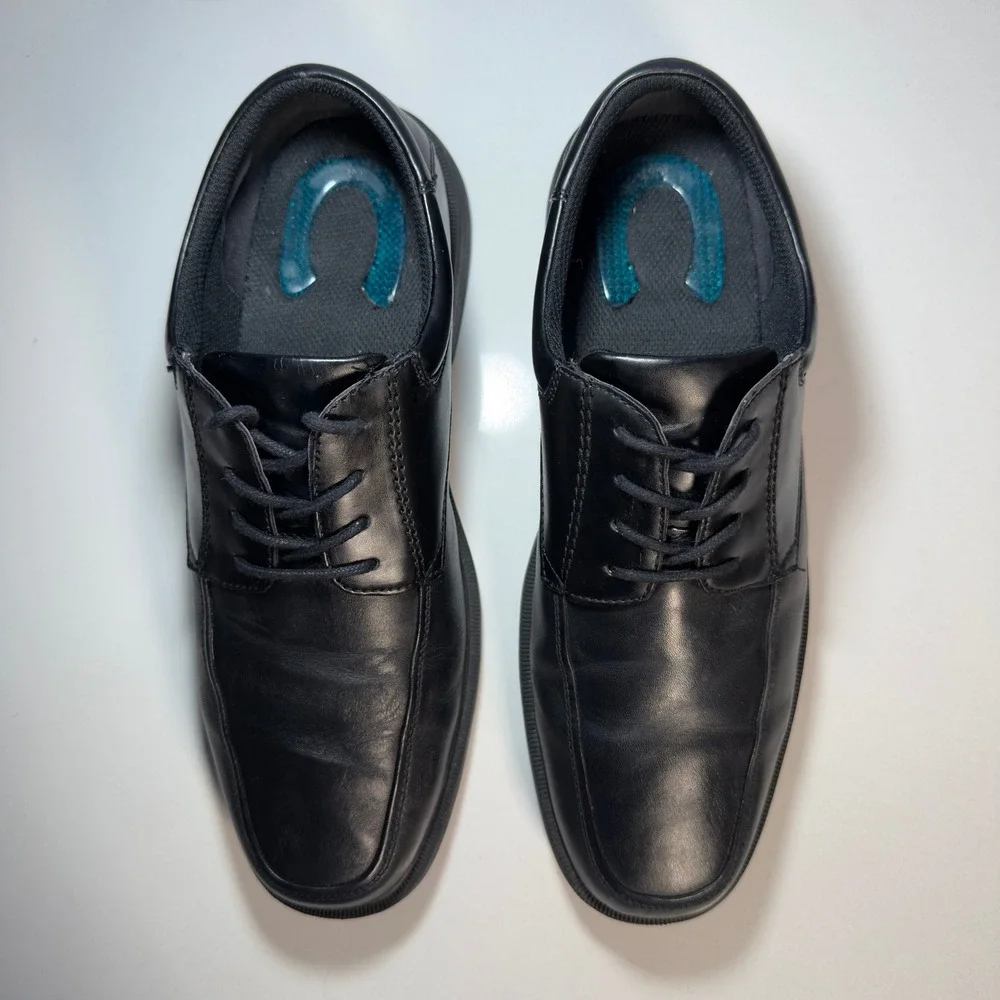 Nunn‎ Bush Bicycle Toe Oxford Mens 12M Black Excellent Leather Lace Up 81822-101